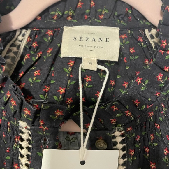 Sezane Beatriz Shirt Blouse. Mini flowers. BNWT. - Picture 3 of 4
